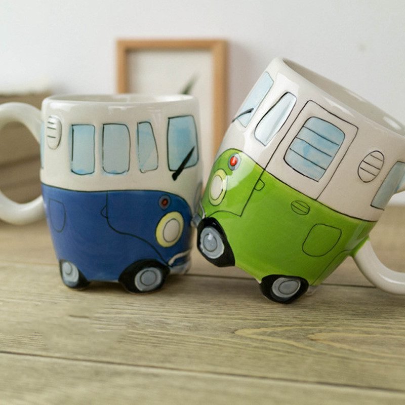 Vintage Style Cartoon Bus Mug - Image 6